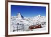 Gornergratbahn at Riffelberg, Matterhorn, Zermatt, Valais, Switzerland-Norbert Eisele-Hein-Framed Photographic Print