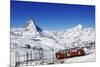 Gornergratbahn at Riffelberg, Matterhorn, Zermatt, Valais, Switzerland-Norbert Eisele-Hein-Mounted Photographic Print