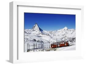 Gornergratbahn at Riffelberg, Matterhorn, Zermatt, Valais, Switzerland-Norbert Eisele-Hein-Framed Photographic Print