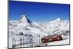 Gornergratbahn at Riffelberg, Matterhorn, Zermatt, Valais, Switzerland-Norbert Eisele-Hein-Mounted Photographic Print