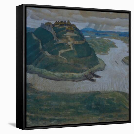 Gorodishche (Old Slavic Fortified Settlemen)-Nicholas Roerich-Framed Stretched Canvas