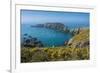 Gorse Blooming on the West of Coast of Sark with a View of the Island of Brecqhou-Michael Runkel-Framed Photographic Print