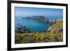 Gorse Blooming on the West of Coast of Sark with a View of the Island of Brecqhou-Michael Runkel-Framed Photographic Print