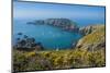 Gorse Blooming on the West of Coast of Sark with a View of the Island of Brecqhou-Michael Runkel-Mounted Photographic Print