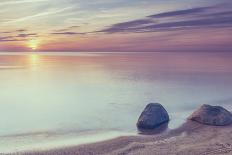 Coastal Landscape at Sunset at Beach of the Baltic Sea, Time of Summer Vacation-Gorsh25-Photographic Print