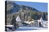 Gosau in Winter, Gosau, Salzkammergut, Austria, Europe-Miles Ertman-Stretched Canvas