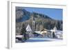 Gosau in Winter, Gosau, Salzkammergut, Austria, Europe-Miles Ertman-Framed Photographic Print