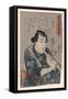 Goshaku Somegoro Playing Shakuhachi-Kuniyoshi Utagawa-Framed Stretched Canvas