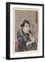 Goshaku Somegoro Playing Shakuhachi-Kuniyoshi Utagawa-Framed Giclee Print