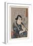 Goshaku Somegoro Playing Shakuhachi-Kuniyoshi Utagawa-Framed Giclee Print