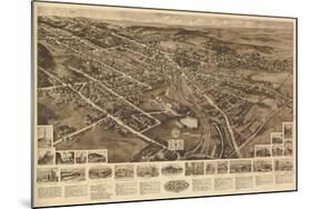 Goshen, New York - Panoramic Map-Lantern Press-Mounted Art Print