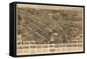 Goshen, New York - Panoramic Map-Lantern Press-Framed Stretched Canvas