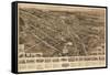 Goshen, New York - Panoramic Map-Lantern Press-Framed Stretched Canvas