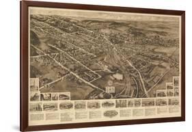 Goshen, New York - Panoramic Map-Lantern Press-Framed Art Print