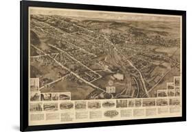 Goshen, New York - Panoramic Map-Lantern Press-Framed Art Print