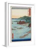 Goshiki(Five-Color) Beach, Awaji Province, September 1855-Utagawa Hiroshige-Framed Giclee Print
