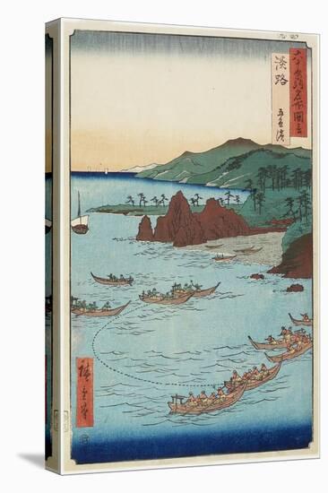 Goshiki(Five-Color) Beach, Awaji Province, September 1855-Utagawa Hiroshige-Stretched Canvas