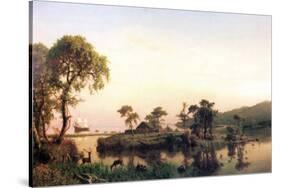 Gosnold on the Island of Cuttyhunk-Albert Bierstadt-Stretched Canvas