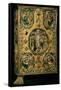 Gospel Cover, Gold with Repousse and Enamel Decoration, Set with Jewels, Russian, 12th Century-null-Framed Stretched Canvas