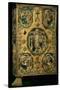 Gospel Cover, Gold with Repousse and Enamel Decoration, Set with Jewels, Russian, 12th Century-null-Stretched Canvas