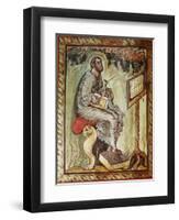Gospel of Ebbo, France, 9th, Saint Luke Evangelist-null-Framed Giclee Print