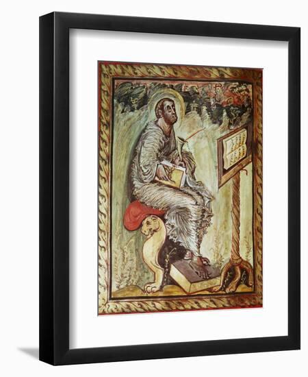 Gospel of Ebbo, France, 9th, Saint Luke Evangelist-null-Framed Giclee Print