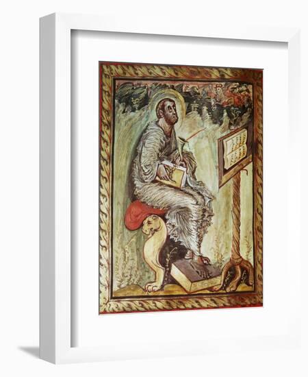 Gospel of Ebbo, France, 9th, Saint Luke Evangelist-null-Framed Giclee Print