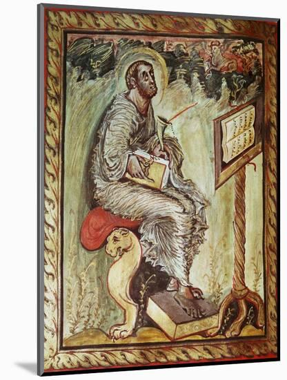 Gospel of Ebbo, France, 9th, Saint Luke Evangelist-null-Mounted Giclee Print
