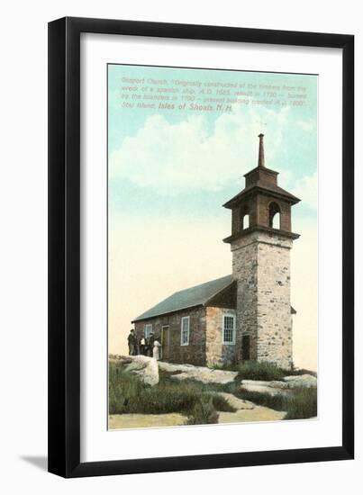 Gosport Church, Isle of Shoals, New Hampshire-null-Framed Art Print