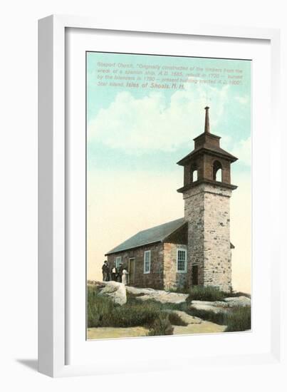 Gosport Church, Isle of Shoals, New Hampshire-null-Framed Art Print