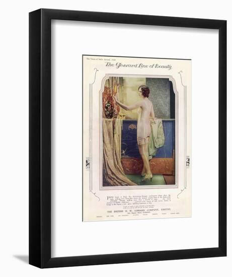 Gossard Corsets, The Gossard Line of Beauty-null-Framed Art Print