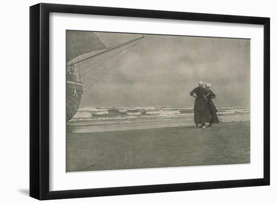 Gossip, Katwyk, 1894 (Halftone Print)-Alfred Stieglitz-Framed Premium Giclee Print