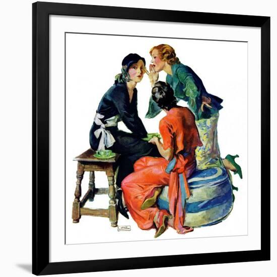 "Gossiping,"December 5, 1931-John LaGatta-Framed Giclee Print