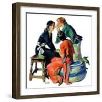 "Gossiping,"December 5, 1931-John LaGatta-Framed Giclee Print