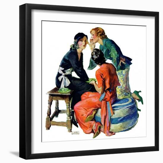 "Gossiping,"December 5, 1931-John LaGatta-Framed Giclee Print