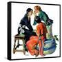 "Gossiping,"December 5, 1931-John LaGatta-Framed Stretched Canvas