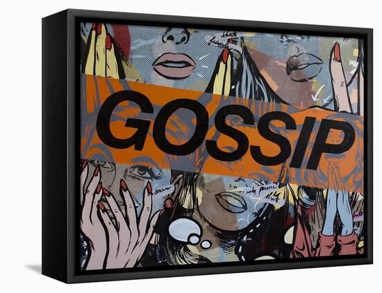 Gossiping-Dan Monteavaro-Framed Stretched Canvas