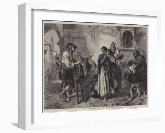 Gossips at a Well-John Phillip-Framed Giclee Print