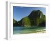 Gota Beach and Limestone Cliffs, Camarines Sur, Caramoan National Park, Philippines, Southeast Asia-Kober Christian-Framed Photographic Print