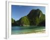 Gota Beach and Limestone Cliffs, Camarines Sur, Caramoan National Park, Philippines, Southeast Asia-Kober Christian-Framed Photographic Print