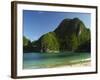 Gota Beach and Limestone Cliffs, Camarines Sur, Caramoan National Park, Philippines, Southeast Asia-Kober Christian-Framed Photographic Print