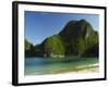 Gota Beach and Limestone Cliffs, Camarines Sur, Caramoan National Park, Philippines, Southeast Asia-Kober Christian-Framed Photographic Print