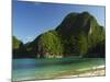 Gota Beach and Limestone Cliffs, Camarines Sur, Caramoan National Park, Philippines, Southeast Asia-Kober Christian-Mounted Photographic Print