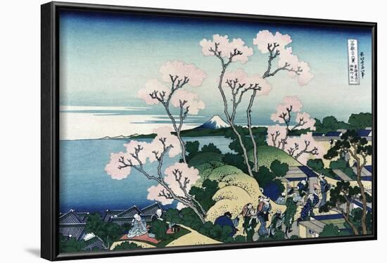 Goten-Yama-Hill. Shinagawa on the Tokaido Road-Katsushika Hokusai-Framed Art Print