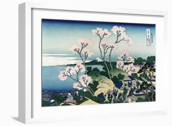 Goten-Yama-Hill. Shinagawa on the Tokaido Road-Katsushika Hokusai-Framed Art Print