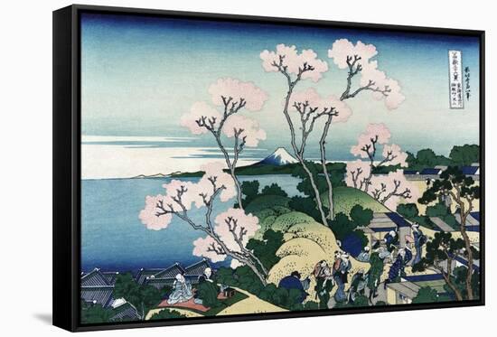 Goten-Yama-Hill. Shinagawa on the Tokaido Road-Katsushika Hokusai-Framed Stretched Canvas
