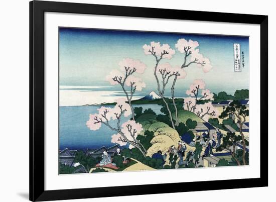 Goten-Yama-Hill. Shinagawa on the Tokaido Road-Katsushika Hokusai-Framed Art Print