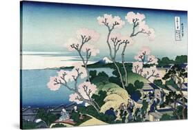 Goten-Yama-Hill. Shinagawa on the Tokaido Road-Katsushika Hokusai-Stretched Canvas
