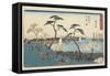 Gotenyama Hill in Bloom, 1830-1844-Utagawa Hiroshige-Framed Stretched Canvas