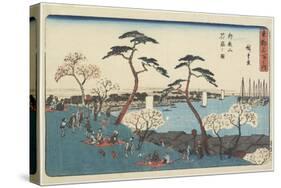 Gotenyama Hill in Bloom, 1830-1844-Utagawa Hiroshige-Stretched Canvas